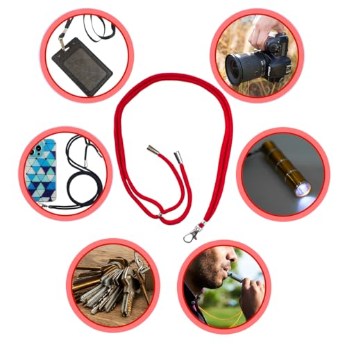 8 Packs Cell Phone Lanyards for Around The Neck,Adjustable Crossbody Phone Strap,Lanyard Phone Holder - color: Red