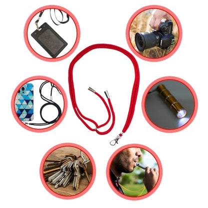 8 Packs Cell Phone Lanyards for Around The Neck,Adjustable Crossbody Phone Strap,Lanyard Phone Holder - color: Red