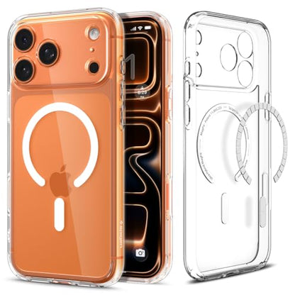 Spigen for iPhone 17 Pro Case, Ultra Hybrid MagFit [TPU Covered Camera Control] [Anti-Yellowing] [Compatible with Magsafe] - Clear - color: Clear, size: iPhone 17 Pro