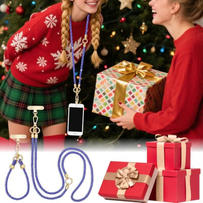 ABJFJE Crystal Phone Lanyard Crossbody & Wrist Strap Phone Strap Crossbody & Wrist Lanyard Anti Theft Phone Strap for Women - color: Royalblue
