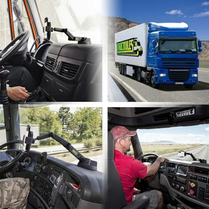Truckules Truck Phone Mount, 16.9" Long Holder, 18 Wheeler, Gray - color: Gray