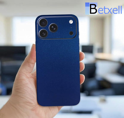 for iPhone 17 PRO MAX Skin Wrap 3M Film (2 Pack) Protective for Sides and Back (Blue Metallic) - color: Blue Metallic