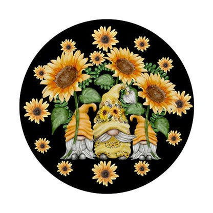 Cute Sunflower Pattern For Gardener And Women Floral Gnome PopSockets Adhesive PopGrip - style: Adhesive PopGrip