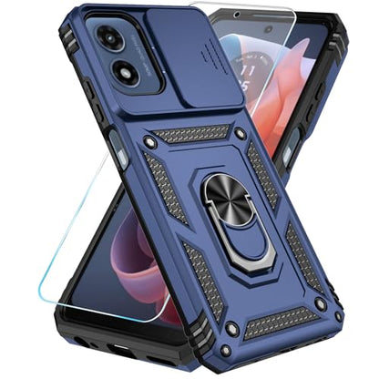 SunStory for Motorola Moto G Play 4G 2024 Case with Kickstand,Blue - color: Blue