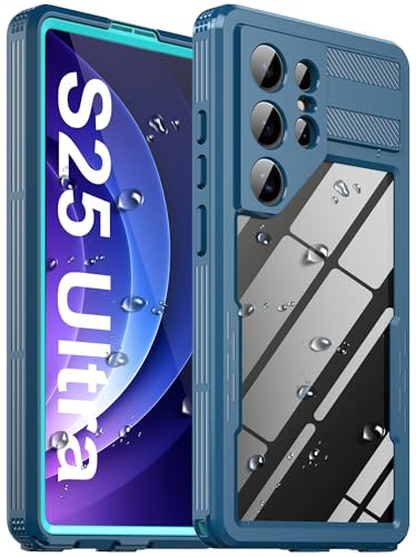 for Samsung Galaxy S25 Ultra Waterproof Case, with Built-in Screen Protector Dustproof Shockproof Full Body Underwater Protective Phone Case Cover for Samsung Galaxy S25 Ultra 5G 6.9" (Blue) - color: Blue, size: Galaxy S25 Ultra 5G
