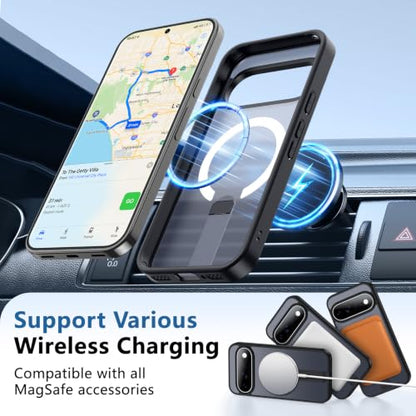 for Pixel-11 Case/Pixel-11-Pro Case, Durable Metal Stand, Black - color: Black, size: Pixel 11/11 Pro 6.3"