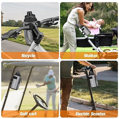 FINPAC Cup Holder for Bike, Universal Water Bottle Holder w/Phone Pockets - color: Gray