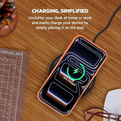 Battery Case for iPhone 17 Pro, Enhanced 10000mAh Portable Protective Wireless Charging Case Support Carplay Compatible with iPhone 17 Pro (6.3 inch) Rechargeable Extended Battery Charger Case-Orange - size: iPhone 17 Pro