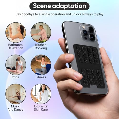 Classic - 2PCS Silicone Suction Phone Case Adhesive Mount(Black) - color: black