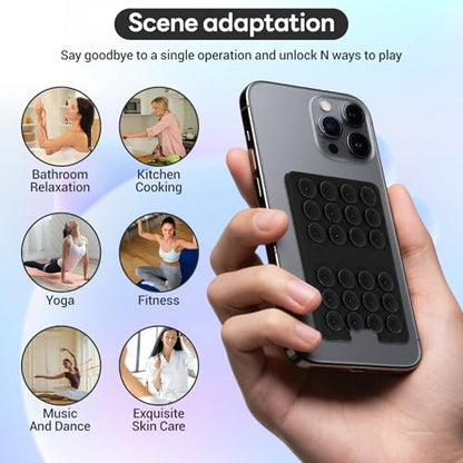 Classic - 2PCS Silicone Suction Phone Case Adhesive Mount(Black) - color: black