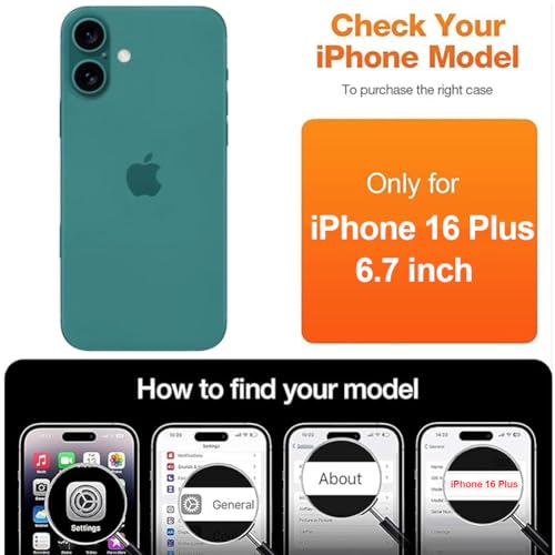 I&H for iPhone 16 Plus 6.7 inch Case Crystal Clear Non-Yellowing, Shockproof, Anti-Scratch, Transparent Hard Back Cover with Soft Bumper - size: For iPhone 16 Plus