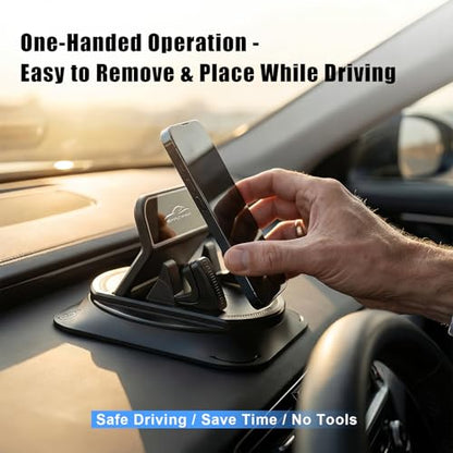 Car Dashboard Phone Holder, Anti-Slip Car Phone Holder 360 Degree Rotation