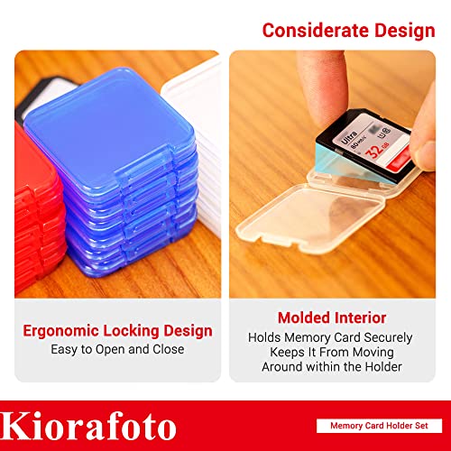 24PCS Multi-Color Clear Plastic SD Card Case Holder(NOT Include Any Cards) - color: for 24 SD Cards（Clear）