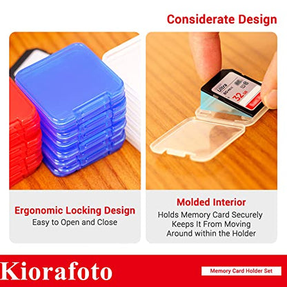 24PCS Multi-Color Clear Plastic SD Card Case Holder(NOT Include Any Cards) - color: for 24 SD Cards（Clear）