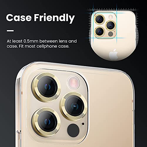 Tensea Camera Lens Protector Ring for iPhone 13 Pro - iPhone 13 Pro Max - color: Gold