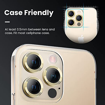 Tensea Camera Lens Protector Ring for iPhone 13 Pro - iPhone 13 Pro Max - color: Gold