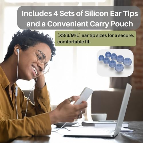 JVC Wired USB-C Earbuds - Noise Isolation - DAC - Hi-Res Audio - Built-in Mic with Mute - Comfortable Silicone Ear Tips - 3 Button Remote – Plug & Play - HAFR29UC - color: Black