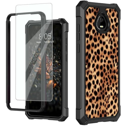 for Schok Volt Sv67q Sv67332 Case with Screen Protector, Military Grade Drop Protection, Dual Layer Hybrid Shockproof Protection TPU Phone Case for Schok Volt Sv67q, Leopard Print - color: Leopard Print