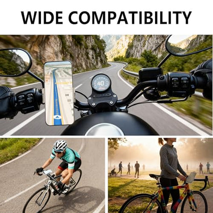 Bike Handlebar Mounts for 4.5-7.2 Phones (Silver) - color: Silver