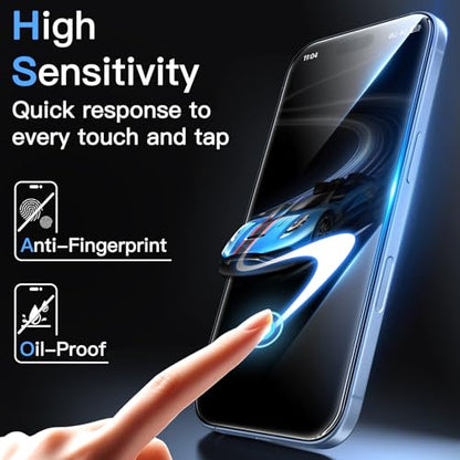 JETech Screen Protector for iPhone 17, 3-Pack | 9H Tempered Glass, HD Clear, Anti-Scratch Protection, Easy Installation Tool - size: iPhone 17