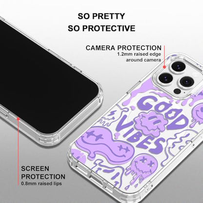 MOSNOVO Case for iPhone 13 Pro, [Compatible with Magsafe] [Buffertech 6.6ft Military-Grade Drop Protection] [Anti Peel Off Tech] Clear Phone Case Design - Good Vibes - color: Good Vibes, size: iPhone 13 Pro