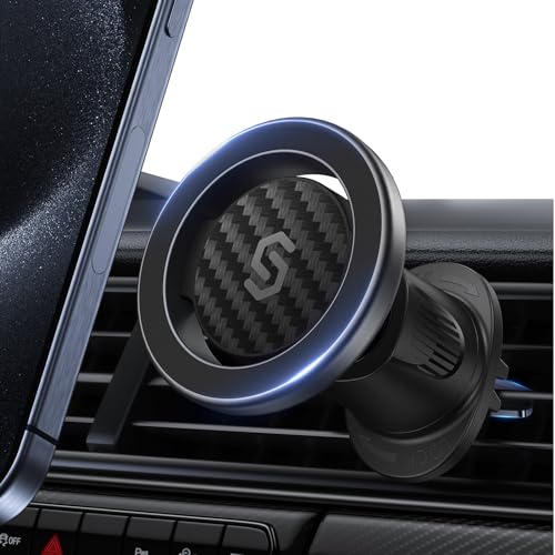 SYNCWIRE for MagSafe Car Mount, Magnetic Phone Holder for Car Air Vent - color: Carbon Fiber