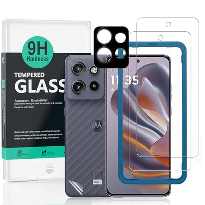Ibywind for Motorola Edge 50 Neo/60 Neo 5G Screen Protector,2 Pack,9H Hardness Tempered Glass and Camera Lens Protector,with Alignment Frame,Full Coverage,Bubble Free,Fingerprint Unlock,Scratch Resistant - size: Edge 50 Neo
