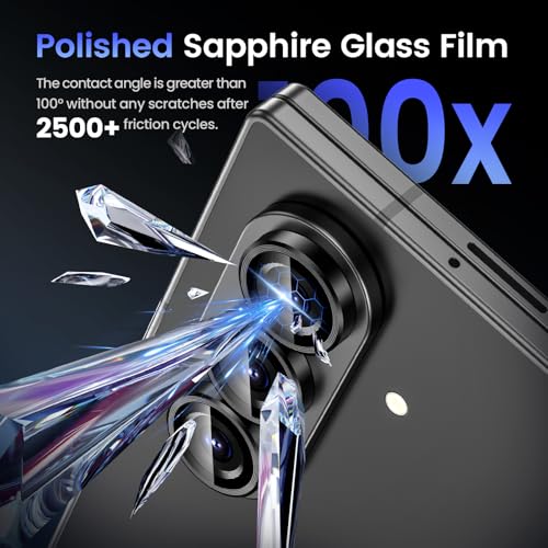 Tensea Camera Lens Protector Compatible for Samsung Galaxy Z Fold 7/8 Ultra - color: Black