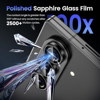 Tensea Camera Lens Protector Compatible for Samsung Galaxy Z Fold 7/8 Ultra - color: Black