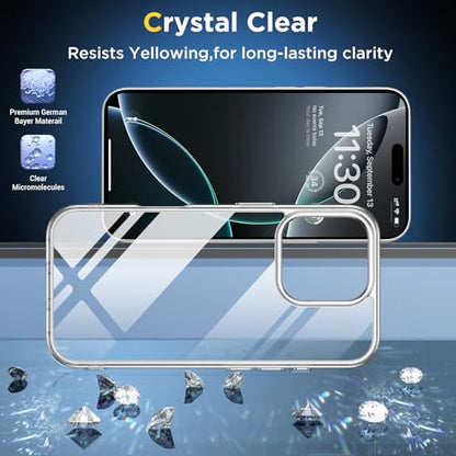SPIDERCASE for iPhone 16 Pro Max Case, [Military-Grade Drop Tested] Slim Case Clear - color: Clear, size: iPhone 16 Pro Max