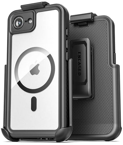 Encased Waterproof Belt Case for iPhone 16e / iPhone 17e (6.1") with Phone Holster Clip (Military Grade) Shockproof, Full Body Cover with Built-in Screen Protector and Port Covers - size: iPhone 16e/17e