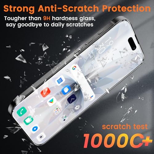 Lesakit 4 Pack Privacy Screen Protector for iPhone 17 6.3-Inch with 4 Pack Camera Lens Protector, Anti Spy Tempered Glass Film 9H Hardness Bubble Free Case Friendly - size: iPhone 17