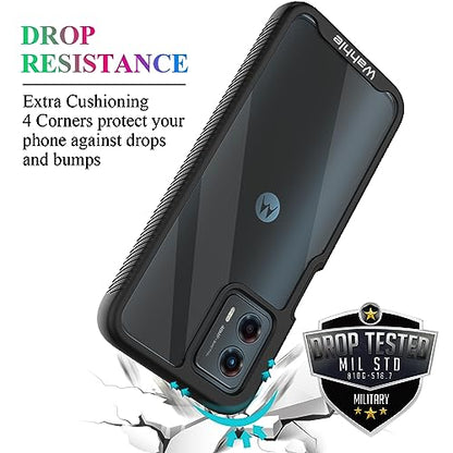 Compatible with Moto G 5G 2023 Case, Moto G Power 5G 2023 Case, Built in Screen Protector Full Body Shockproof Slim Fit Bumper Protective Phone Cover for Men Women-Black - size: Moto G 5G 2023