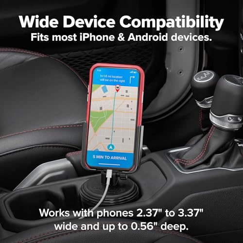 WeatherTech CupFone with Solid Billet Aluminum Knobs - Rose Gold, Adjustable Phone Holder for Smartphones, 360 Rotatable Base, Easy Charging Access - color: Rose Gold Billet Knobs, size: Without 4 Inch Extension