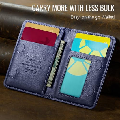 Defencase for Magsafe Wallet Magnetic Card Holder RFID Blocking, Navy Blue - color: Fashion Navy Blue