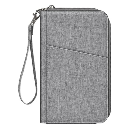 FINTIE Family Passport Holder Wallet Travel Document Organizer Clutch Bag | RFID Blocking Credit Cards Case Cover for Women Men - color: Snowflake Gray
