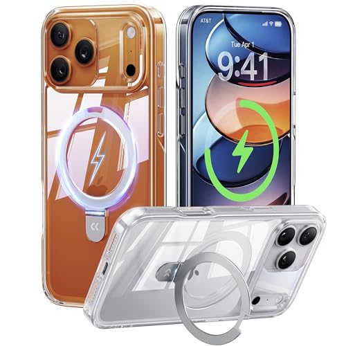 CASEKOO Ultra Magnetic Stand for iPhone 17 Pro Max Case Clear [Compatible with MagSafe] [16FT Military-Grade Protection] Transparent Slim Phone Ring 17 Pro Max Phone Cover 6.9 inch, Clear - color: Clear, size: for 17 Pro Max Case 6.9"