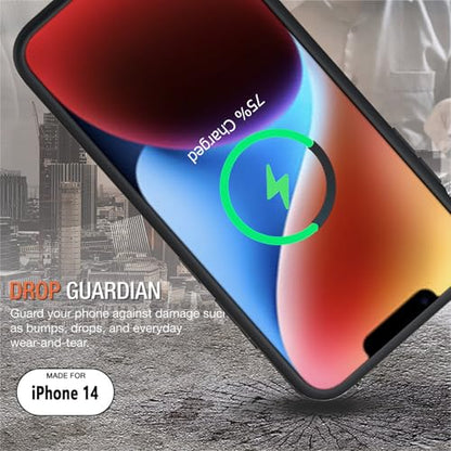Battery Case for iPhone 14, 10000mAh Portable Protective Charging Cover Supported Wireless Charging Compatible with iPhone 14 (6.1 inch) Rechargeable Battery Pack Charger Case with Carplay (Black) - size: iPhone 14