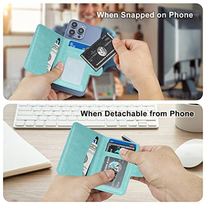 Bocasal for MagSafe Card Wallet for iPhone, Mint Green - color: Mint Green