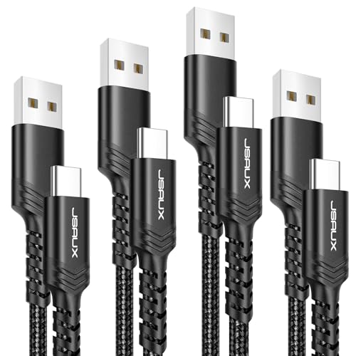 JSAUX USB to USB C Cable 4-Pack (10ft+6.6ft+3.3ft+3.3ft), Black - color: Black, size: 3.3ft+3.3ft+6.6ft+10ft