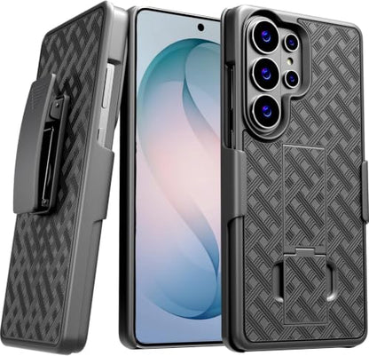 Designed for Samsung Galaxy S21 Ultra Case with Belt Clip Holster | Rugged Holster & Protective Phone Case Combo with Anti-Slip Texture - Black - style: Galaxy S21Ultra