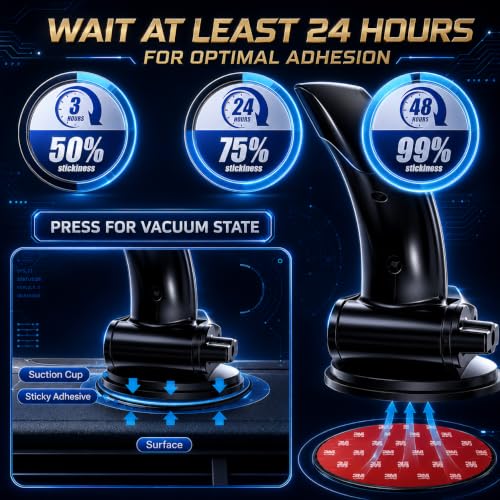 Dashboard Pad Mounting Disk for Suction Cup Phone Mount, 3.2" Sticky Base - size: 3P