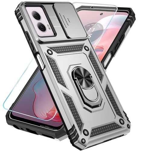 SunStory for Motorola Moto G Power 5G 2024 Case with Kickstand,Silver - color: Silver