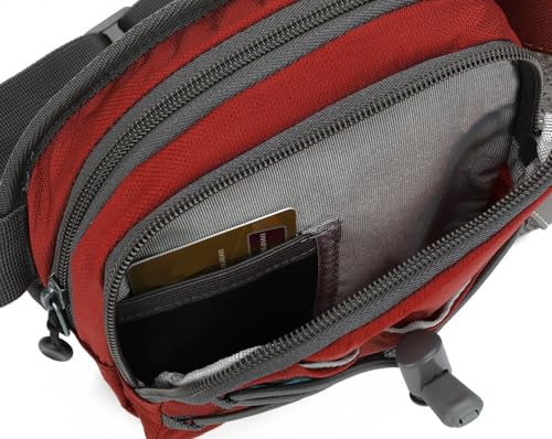 Waist Pack with Water Bottle Holder for Running Walking Hiking Fanny Pack - color: ‎Gypsy Red