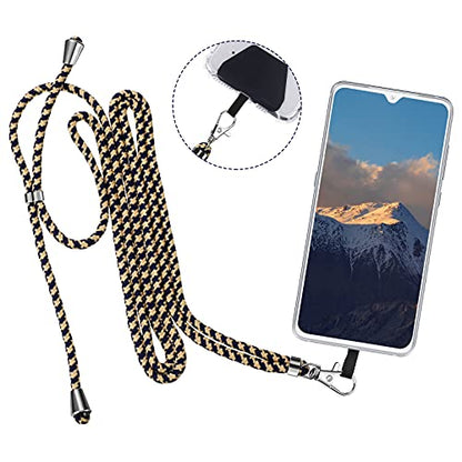 Weewooday 4 Pcs Phone Lanyard Crossbody Phone Strap, Dark Color Series - color: Dark Color Series