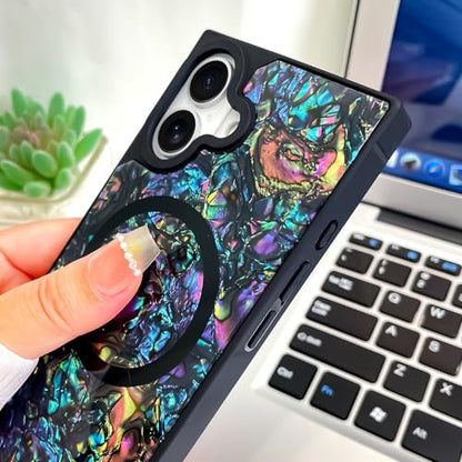 AIGOMARA Magnetic Rectangle for iPhone 17 Case, Abalone Shell - color: Abalone, size: iPhone 17
