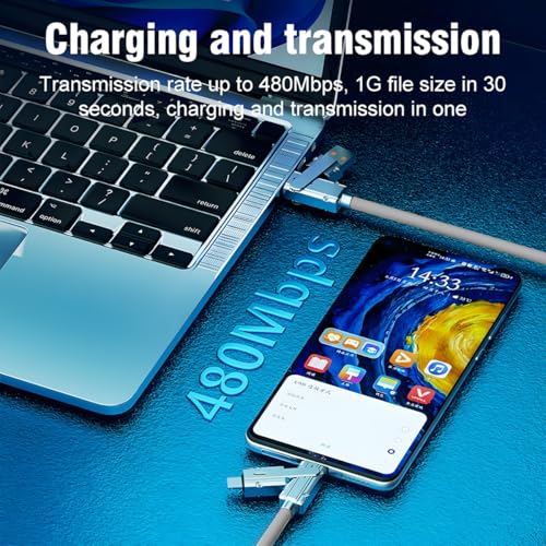 2 Pack USB C to C Cable 3.3ft Chubby Silicone 4 in 1 USB C Charging Cable - color: 4 Combinations Grey+White