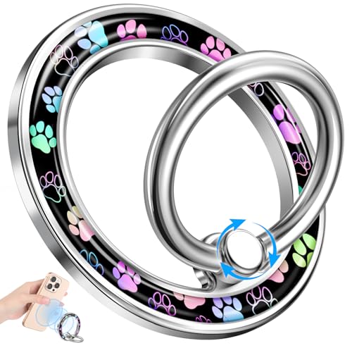 Magnetic Phone Ring Holder, Cute Magnetic Phone Grip, Footprint - color: Footprint