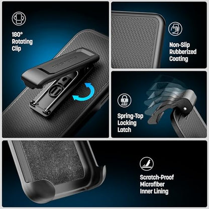 Encased Shockproof Case for Samsung Galaxy S26 Plus with Belt Clip Holster (Compatible with MagSafe) Heavy Duty Rugged Protection (Challenger Series) - size: S26 Plus