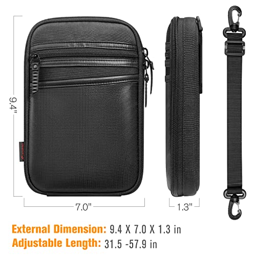 FINPAC Concealed Carry Gun Pouch, Soft Pistol Case Fanny Pack Firearm Bag | Pistol Bag Waist Belt with Holster for Handgun, Air Gun, Men, Women - color: Black - Standard Size w/ Shoulder Strap